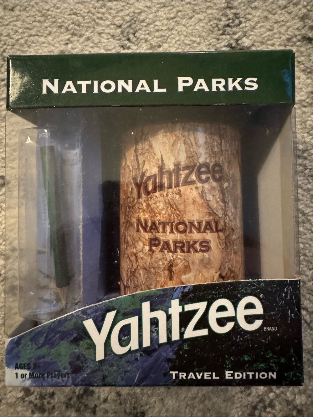 Hasbro Yahtzee Travel Edition National Parks - Green and Brown